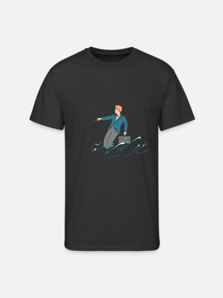 WATER SKIING - Men's 50/50 T-Shirt - black