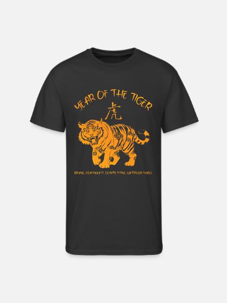 Chinese New Year Of Tiger Chinese Zodiac - Men's 50/50 T-Shirt - black
