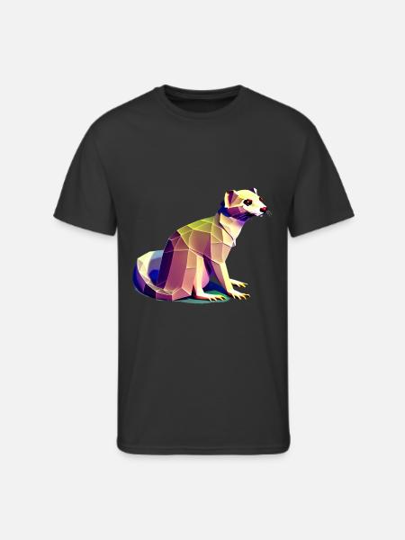Polygon ferret - Men's 50/50 T-Shirt - black