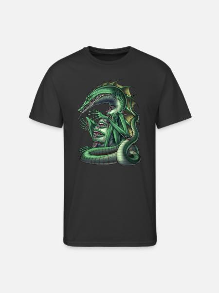 Aztec Mythology Creature Cipactli - Men's 50/50 T-Shirt - black