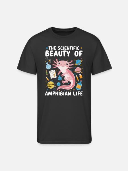 Axolotl Science Teacher Mexican Salamander - Men's 50/50 T-Shirt - black