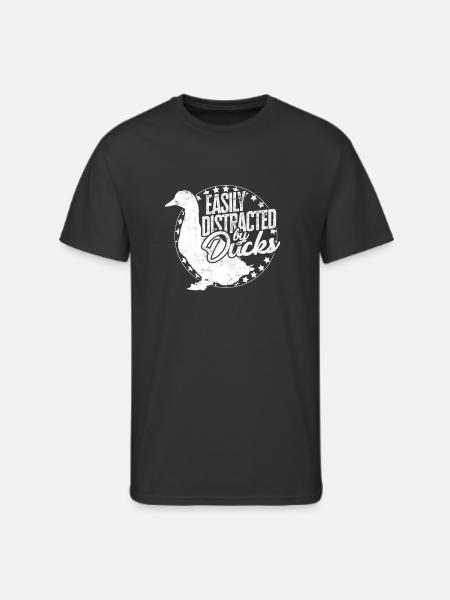 Easily distracted by ducks - ducky - Men's 50/50 T-Shirt - black