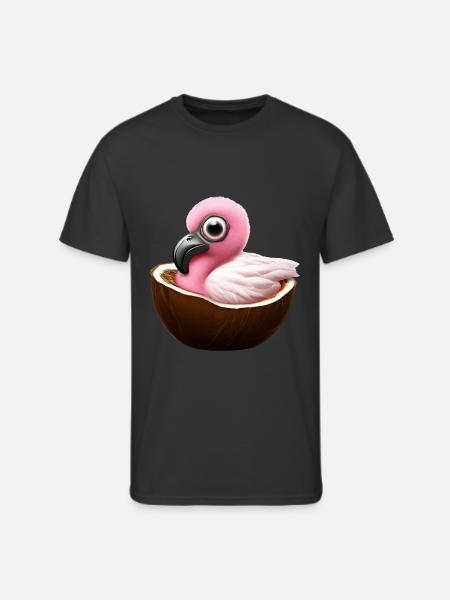 Coconut Flamingo - Men's 50/50 T-Shirt - black