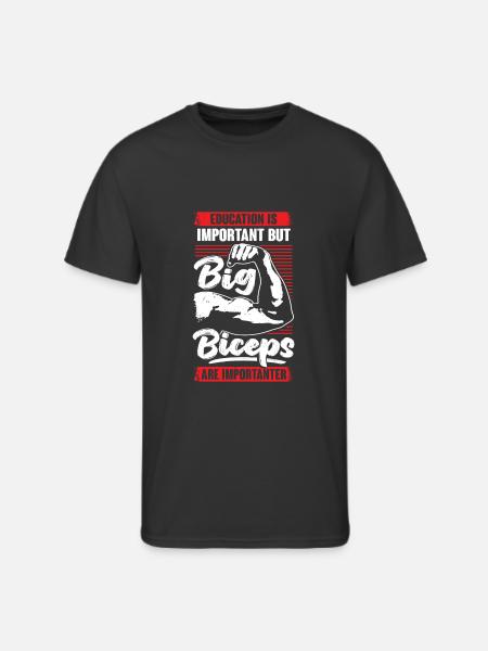 Funny Bodybuilding Biceps Fitness Bodybuilder Gift - Men's 50/50 T-Shirt - black