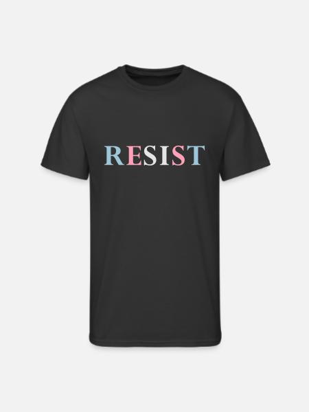 RESIST - Trans Trans - Men's 50/50 T-Shirt - black