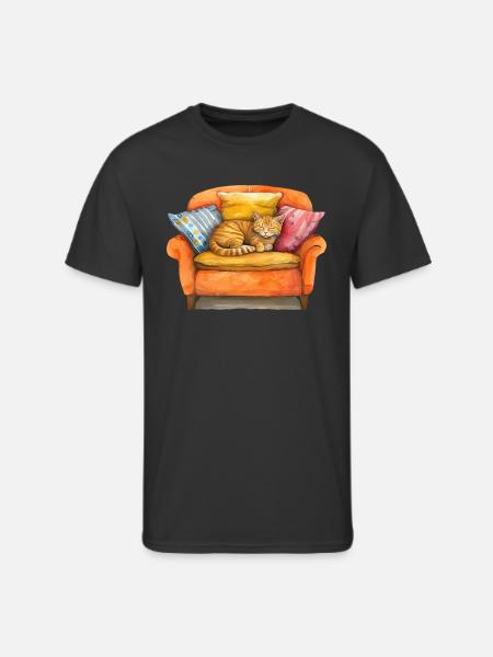 Funny Cat - Men's 50/50 T-Shirt - black