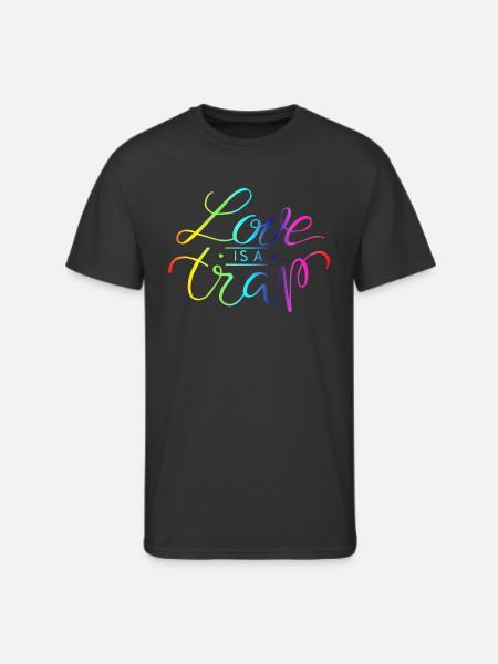 love is a trap - Men's 50/50 T-Shirt - black
