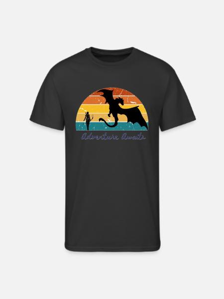 Adventure Awaits Fantasy - Men's 50/50 T-Shirt - black