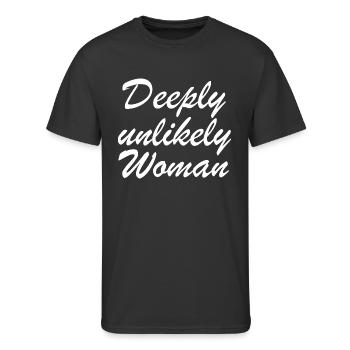 Deeply Unlikely Woman - Men's 50/50 T-Shirt - black - Front - Jackson (183cm)
