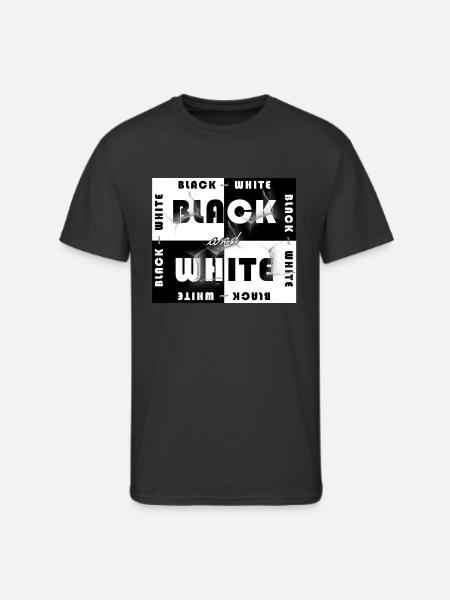 Black and White Design - Men's 50/50 T-Shirt - black
