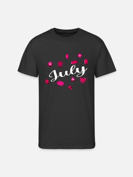 July Birthstone - Men's 50/50 T-Shirt - black