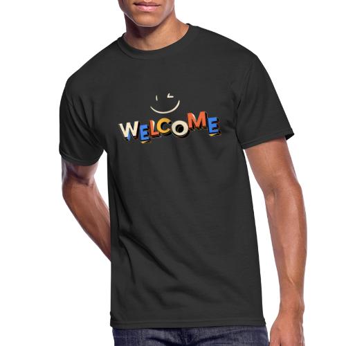 Smile and welcome design - Men's 50/50 T-Shirt