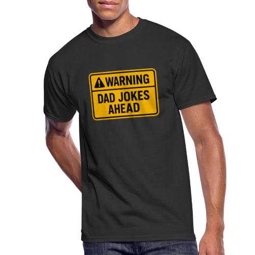 Fathers Day Gift Warning Dad Jokes Ahead T-Shirt - Men's 50/50 T-Shirt
