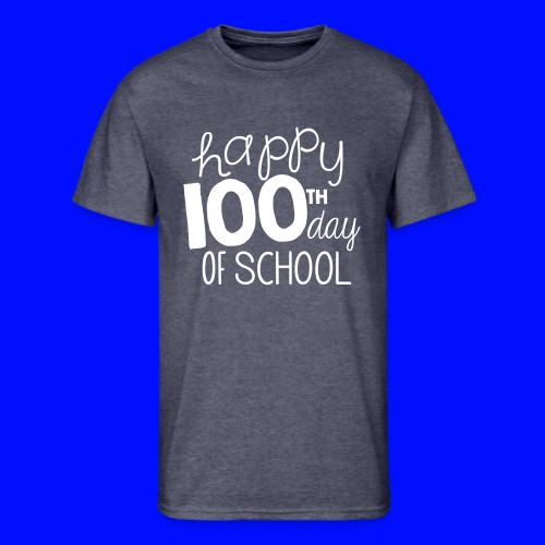 Happy 100th Day of School Chalk Teacher T-Shirt - Men's 50/50 T-Shirt