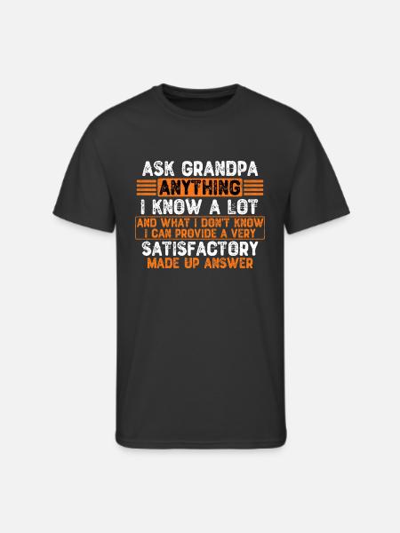 Ask Grandpa Anything - Men's 50/50 T-Shirt - black