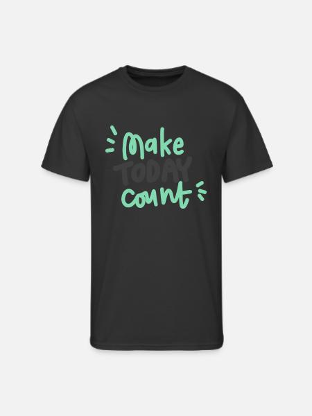 Make today count hipster - Men's 50/50 T-Shirt - black