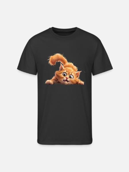 Funny Cat - Men's 50/50 T-Shirt - black