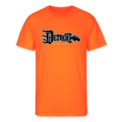 DETROIT GUITAR WTTD BLK SLR REG FONT - Men's 50/50 T-Shirt
