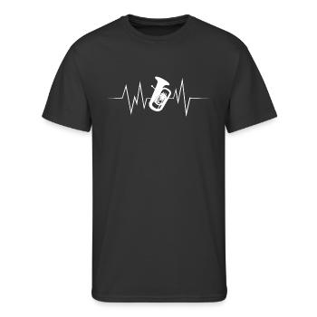 TUBA HEARTBEAT - Men's 50/50 T-Shirt - black - Front - Jackson (183cm)