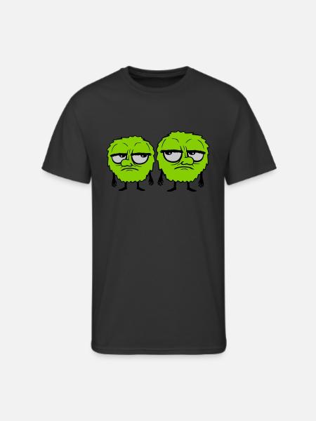2 monsters eyes roll - Men's 50/50 T-Shirt - black
