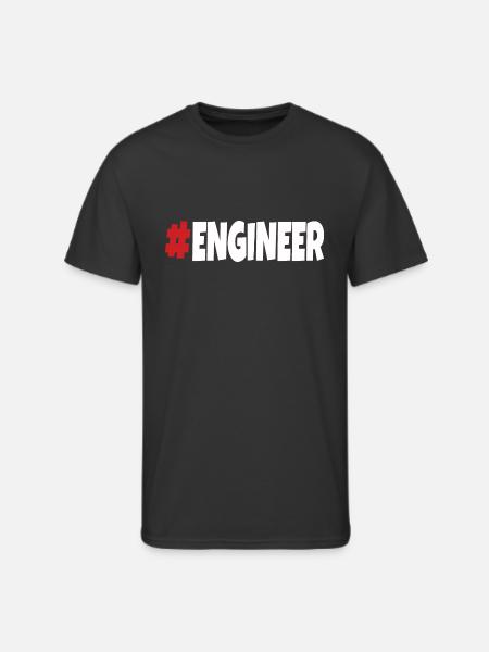 #engineer red&white - Men's 50/50 T-Shirt - black