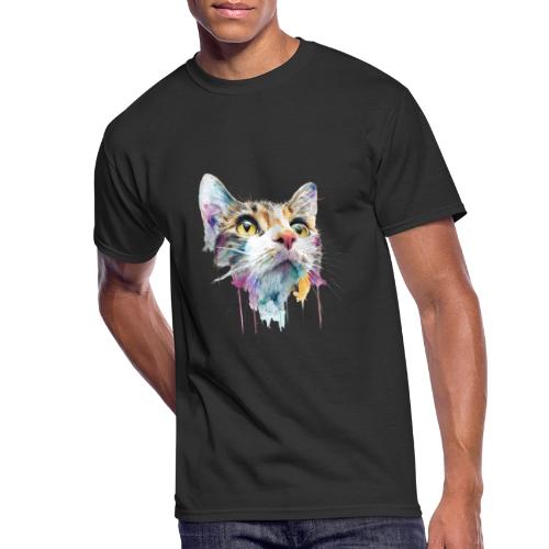 Chromatic Cat Splash - Men's 50/50 T-Shirt