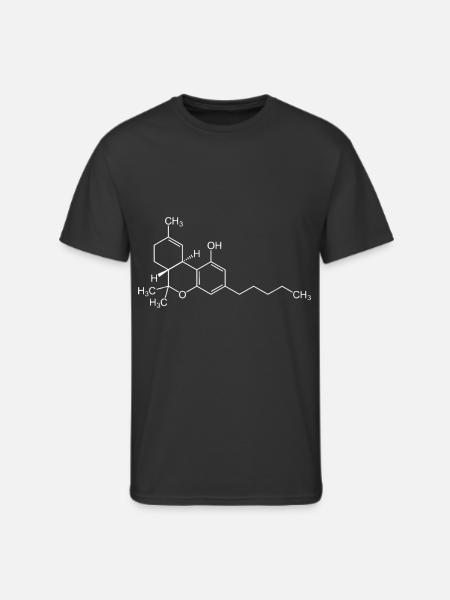 THC Cannabis Weed Chemical Symbol Science Geeky - Men's 50/50 T-Shirt - black