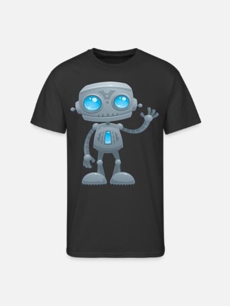 Waving Robot - Men's 50/50 T-Shirt - black