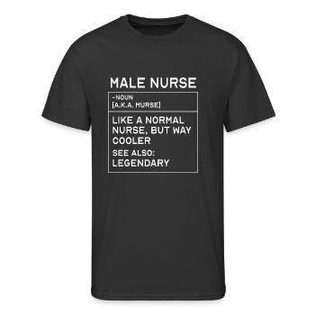 Male Nurse Definition Registered Nurse For Men - Men's 50/50 T-Shirt - black - Front - Jackson (183cm)