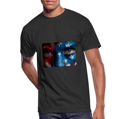 USA: Painted for the Flag - Men's 50/50 T-Shirt