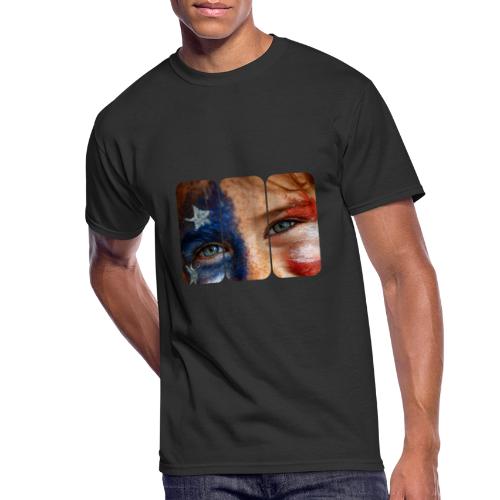 USA: Patriot Gaze - Men's 50/50 T-Shirt