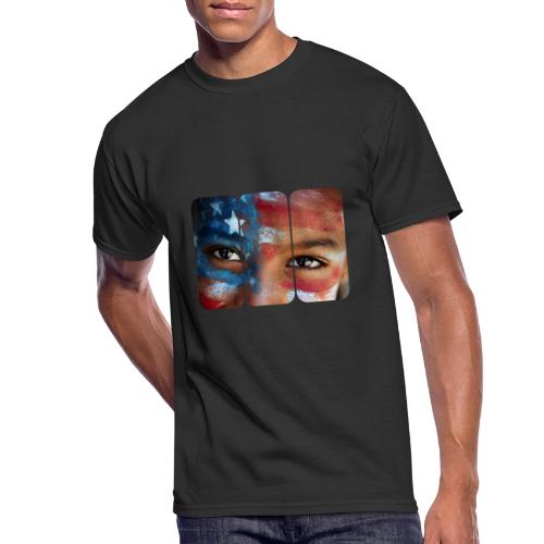 USA: Eyes of the Flag - Men's 50/50 T-Shirt
