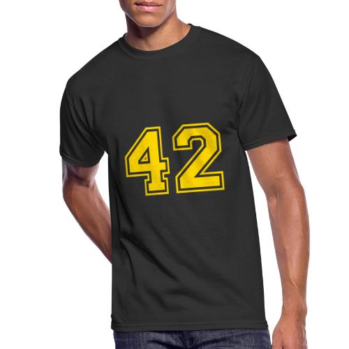 Number 42 in a classic athletic collegiate font - Men's 50/50 T-Shirt