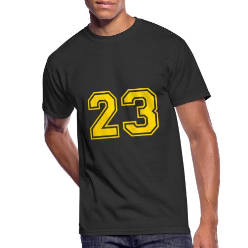 Number 23 in a classic athletic collegiate font - Men's 50/50 T-Shirt