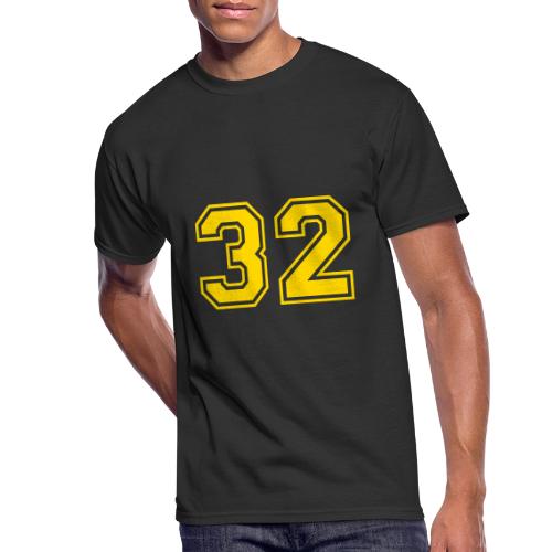 Number 32 in a classic athletic collegiate font - Men's 50/50 T-Shirt