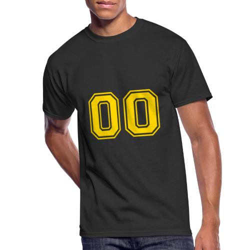 Number 00 in a classic athletic collegiate font - Men's 50/50 T-Shirt