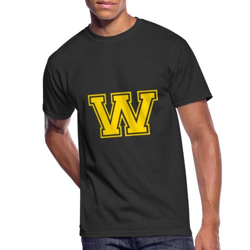 Letter W – Capital Athletic Alphabet Monogram - Men's 50/50 T-Shirt