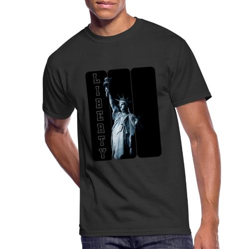 USA: Vertical Liberty - Men's 50/50 T-Shirt