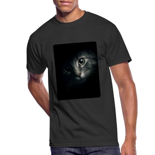 Cat Face in Shadow Close-Up Design - Men's 50/50 T-Shirt