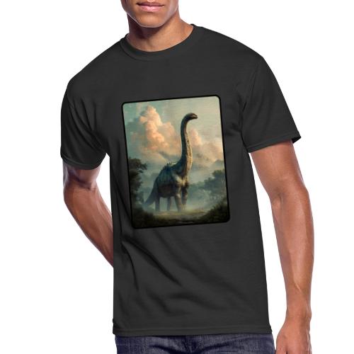 Brachiosaurus Prehistoric Scene Design - Men's 50/50 T-Shirt