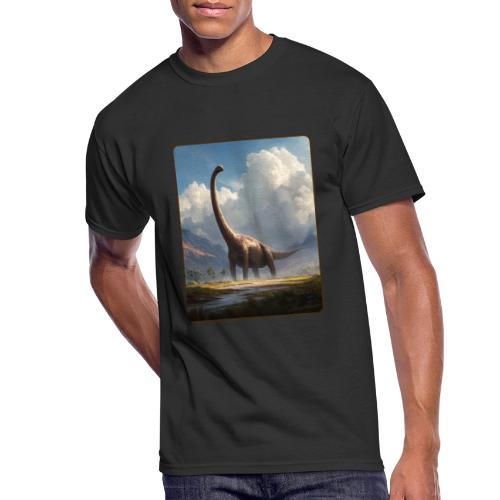 Brachiosaurus Valley Landscape Design - Men's 50/50 T-Shirt