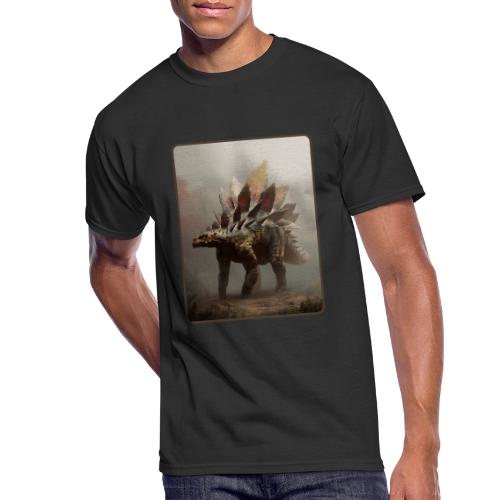 Stegosaurus Misty Forest Design - Men's 50/50 T-Shirt