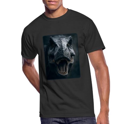 T Rex Cinematic Close-Up Design - Men's 50/50 T-Shirt