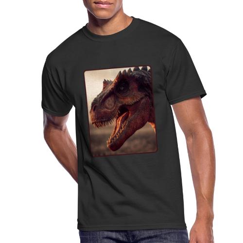 T Rex Roaring Close-Up Design - Men's 50/50 T-Shirt