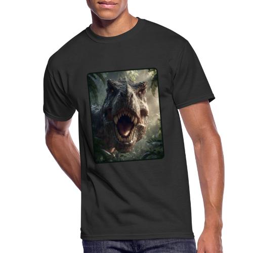 T Rex Jungle Roar Design - Men's 50/50 T-Shirt