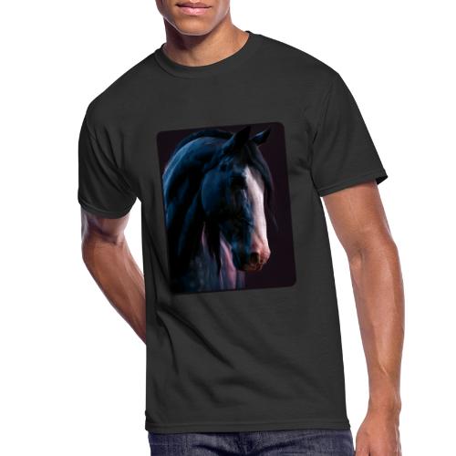 Noble Horse Cinematic Portrait Design - Men's 50/50 T-Shirt