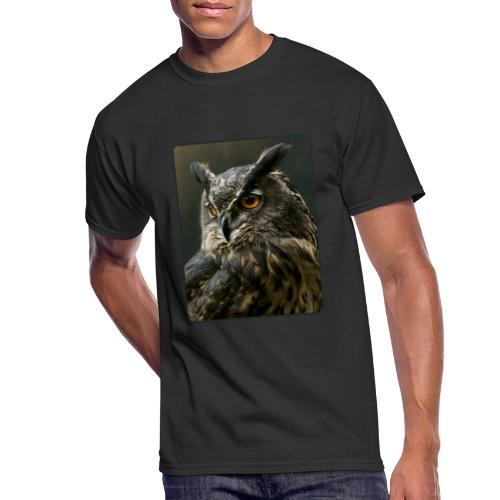 Eurasian Eagle Owl Portrait Design - Men's 50/50 T-Shirt