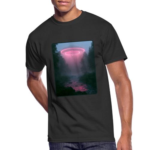 Neon UFO Forest River Design - Men's 50/50 T-Shirt