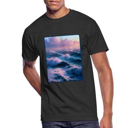 Dreamy Pastel Ocean Sunset Art - Men's 50/50 T-Shirt