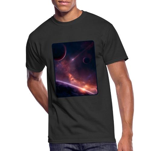 Cosmic Sunset Nebula Space Art - Men's 50/50 T-Shirt